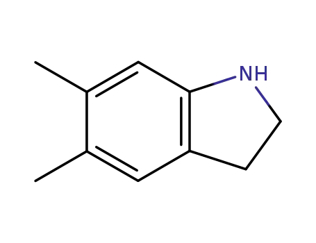 Molecular Structure of 791609-49-9 (1H-Indole, 2,3-dihydro-5,6-dimethyl-)