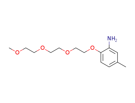 Molecular Structure of 827325-28-0 (Benzenamine, 2-[2-[2-(2-methoxyethoxy)ethoxy]ethoxy]-5-methyl-)