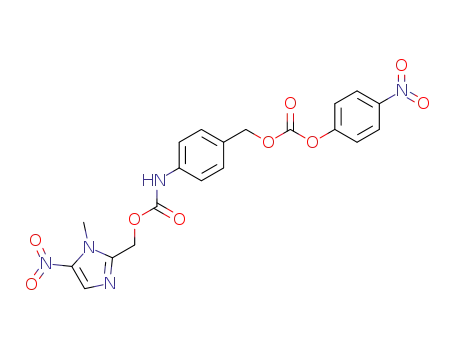 Molecular Structure of 304015-70-1 (4-({[(1-methyl-5-nitro-1H-imidazol-2-yl)methoxy]carbonyl}amino)benzyl 4-nitrophenyl carbonate)