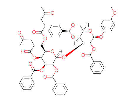 4-methoxyphenyl O-(2,3-di-O-benzoyl-4,6-di-O-levulinoyl-β-D-galactopyranosyl)-(1->3)-2-O-benzoyl-4,6-benzylidene-β-D-galactopyranoside