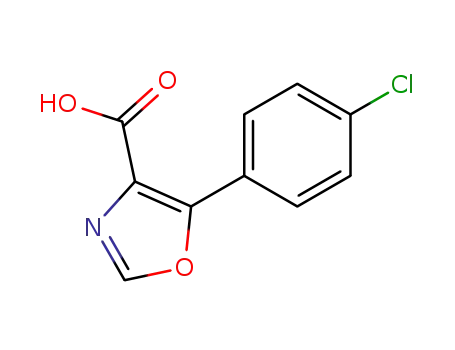 Molecular Structure of 143659-14-7 (5-(4-Chlorophenyl)oxazole-4-carboxylic acid)