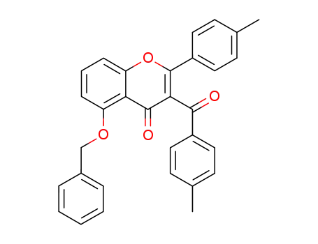 4H-1-Benzopyran-4-one,
3-(4-methylbenzoyl)-2-(4-methylphenyl)-5-(phenylmethoxy)-