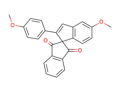 Molecular Structure of 682356-56-5 (Spiro[1H-indene-1,2'-[2H]indene]-1',3'-dione,
5-methoxy-2-(4-methoxyphenyl)-)