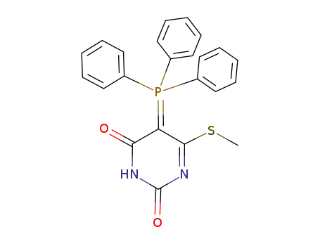 2,4(3H,5H)-Pyrimidinedione,
6-(methylthio)-5-(triphenylphosphoranylidene)-
