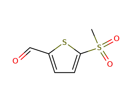 Molecular Structure of 177194-34-2 (5-(Methylsulfonyl)-2-thiophenecarbaldehyde)