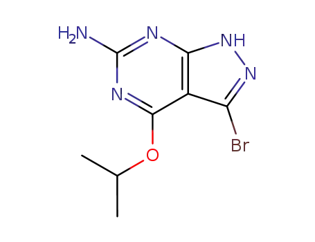 Molecular Structure of 183274-50-2 (1H-Pyrazolo[3,4-d]pyrimidin-6-amine, 3-bromo-4-(1-methylethoxy)-)