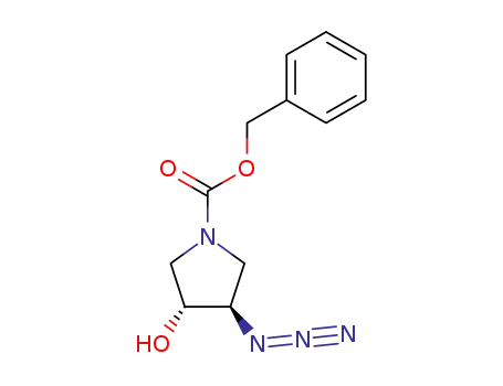 1-Pyrrolidinecarboxylic acid, 3-azido-4-hydroxy-, phenylmethyl ester,
(3R,4R)-