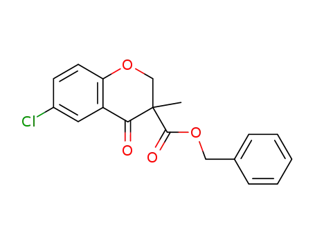 2H-1-Benzopyran-3-carboxylic acid,
6-chloro-3,4-dihydro-3-methyl-4-oxo-, phenylmethyl ester