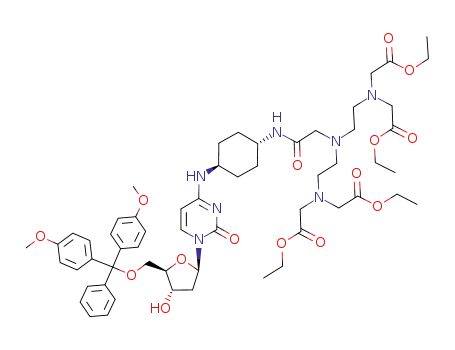 5'-O-(4,4'-dimethoxytrityl)-N<sup>4</sup>-[trans-4-(N,N-bis{2-[2-bis(ethoxycarbonylmethylamino)ethyl]ethoxycarbonylmethylamino}acetylamino)cyclohexyl]-2'-deoxycytidine