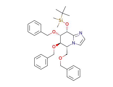 Imidazo[1,2-a]pyridine,
8-[[(1,1-dimethylethyl)dimethylsilyl]oxy]-5,6,7,8-tetrahydro-6,7-bis(phenyl
methoxy)-5-[(phenylmethoxy)methyl]-, (5R,6R,7S,8R)-