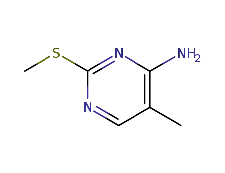 Molecular Structure of 54308-64-4 (2-(Methylthio)-5-methylpyrimidine-4-amine)