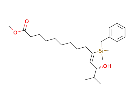 (Z)-(R)-10-(Benzyl-dimethyl-silanyl)-12-hydroxy-13-methyl-tetradec-10-enoic acid methyl ester