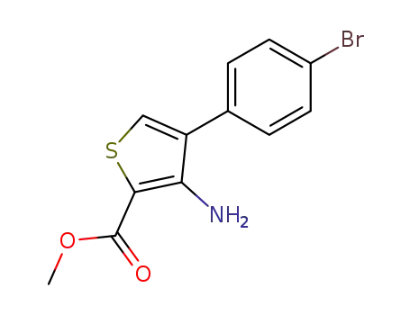 Molecular Structure of 156274-31-6 (METHYL 3-AMINO-4-(4-BROMOPHENYL)THIOPHENE-2-CARBOXYLATE)