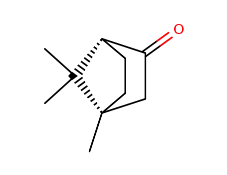 Molecular Structure of 13854-85-8 ([1R,4R,(+)]-Bornane-3-one)