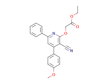 ethyl 2-(3-cyano-4-(4-methoxyphenyl)-6-phenylpyridin-2-yloxy)acetate