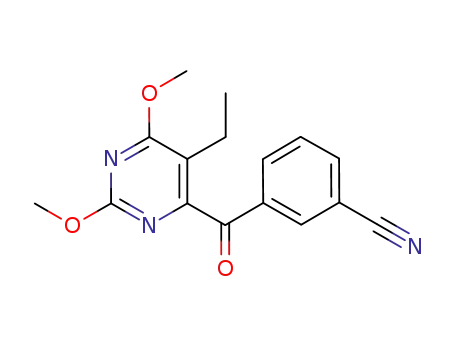 3-[(5-ethyl-2,6-dimethoxypyrimidin-4-yl)carbonyl]benzonitrile