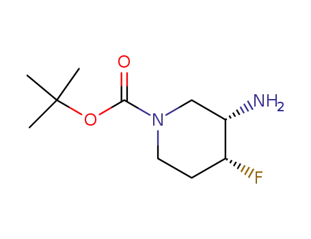 Molecular Structure of 1334414-00-4 (2-Methyl-2-propanyl 3-amino-4-fluoro-1-piperidinecarboxylate)