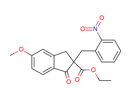 ethyl 5-methoxy-2-(2-nitrobenzyl)-1-oxo-2,3-dihydro-1H-indene-2-carboxylate