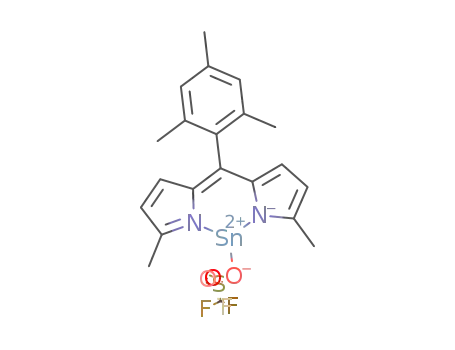 Sn(OSO<sub>2</sub>CF<sub>3</sub>)(C<sub>6</sub>H<sub>2</sub>(CH<sub>3</sub>)3C(C<sub>4</sub>H<sub>2</sub>NCH<sub>3</sub>)2)