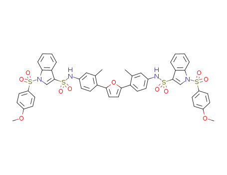 N,N'-[4,4'-(furan-2,5-diyl)bis(3-methyl-4,1-phenylene)]bis[1-(4-methoxyphenylsulfonyl)-1H-indole-3-sulfonamide]