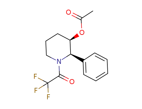 N-trifluoroacetyl-(2S,3R)-3-acetoxy-2-phenylpiperidine