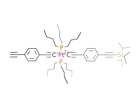 (HCCC<sub>6</sub>H<sub>4</sub>C<sub>2</sub>)Pt(P(C<sub>4</sub>H<sub>9</sub>)3)2(C<sub>2</sub>C<sub>6</sub>H<sub>4</sub>C<sub>2</sub>Si(CH(CH<sub>3</sub>)2)3)