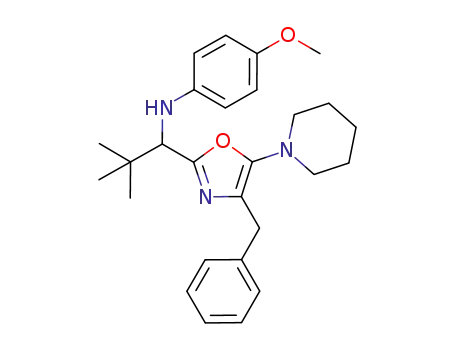 N-(1-(4-benzyl-5-(piperidin-1-yl)oxazol-2-yl)-2,2-dimethylpropyl)-4-methoxybenzenamine