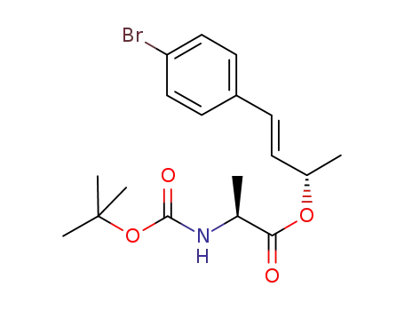 Molecular Structure of 1174006-17-7 ((S)-[(S,E)-4-(4-bromophenyl)but-3-en-2-yl] 2-(tert-butoxycarbonylamino)propanoate)