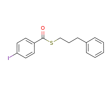 Molecular Structure of 1178916-17-0 (S-(3-phenylpropyl) 4-iodobenzenecarbothioate)