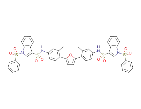 N,N'-[4,4'-(furan-2,5-diyl)bis(3-methyl-4,1-phenylene)]bis[1-(phenylsulfonyl)-1H-indole-3-sulfonamide]