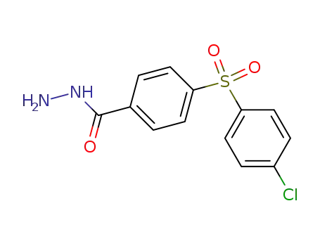 Molecular Structure of 20721-08-8 (Benzoic acid, 4-[(4-chlorophenyl)sulfonyl]-, hydrazide)