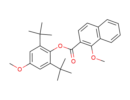 Molecular Structure of 177606-84-7 (1-Methoxy-naphthalene-2-carboxylic acid 2,6-di-tert-butyl-4-methoxy-phenyl ester)