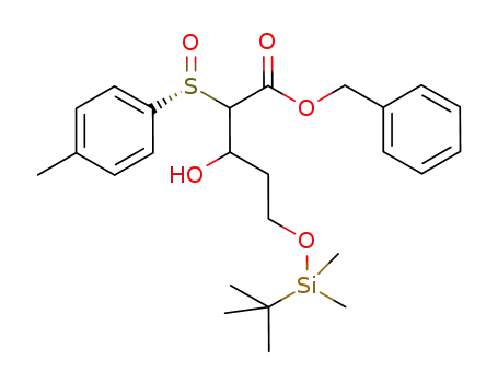 benzyl (Rs)-5-(tert-butyldimethylsiloxy)-3-hydroxy-2-(p-tolylsulfinyl)pentanoate