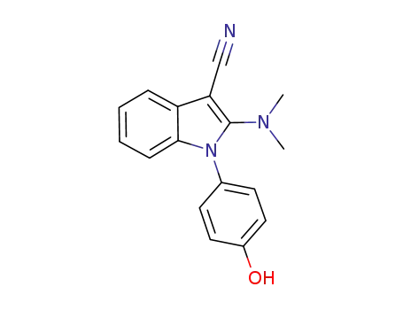 2-(dimethylamino)-1-(4-hydroxyphenyl)-1H-indole-3-carbonitrile