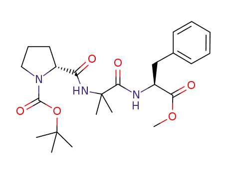 Molecular Structure of 1148044-86-3 (Boc-D-Pro-Aib-L-Phe-OMe)