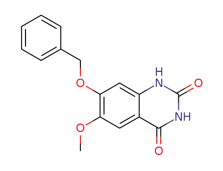 Molecular Structure of 60548-00-7 (2,4(1H,3H)-Quinazolinedione, 6-methoxy-7-(phenylmethoxy)-)