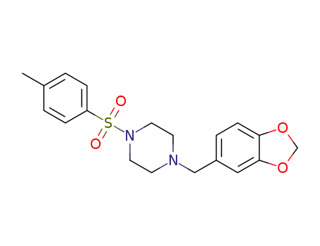 Molecular Structure of 305859-64-7 (1-(benzo[d][1,3]dioxol-5-ylmethyl)-4-tosylpiperazine)