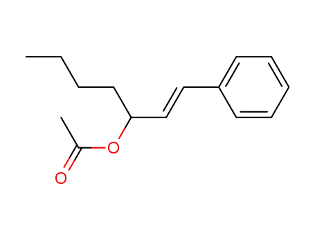 Molecular Structure of 80006-88-8 (1-Hepten-3-ol, 1-phenyl-, acetate, (E)-)