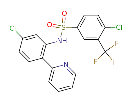 4-chloro-N-[5-chloro-2-pyridin-2-yl-phenyl]-3-trifluoromethylbenzenesulfonamide