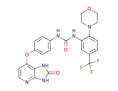 1-(2-morpholino-5-trifluoromethylphenyl)-3-(4-(2-oxo-2,3-dihydro-1H-imidazo[4,5-b]pyridin-7-yloxy)phenyl)urea