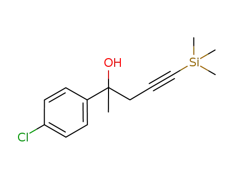 Molecular Structure of 1312791-27-7 (2-(4-chlorophenyl)-5-(trimethylsilyl)pent-4-yn-2-ol)