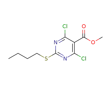 5-Pyrimidinecarboxylic acid, 2-(butylthio)-4,6-dichloro-, methyl ester