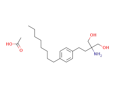 Molecular Structure of 1227170-83-3 (2-amino-2-[2-(4-octylphenyl)ethyl]propane-1,3-diol acetate)