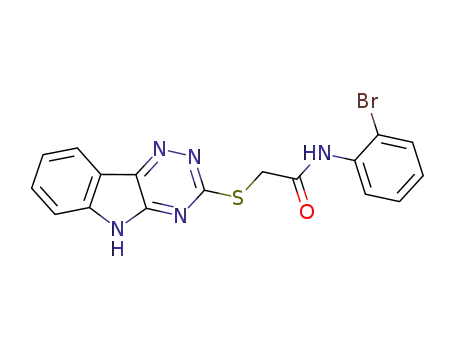 N-(2-bromophenyl)-2-(5H-[1,2,4]triazino[5,6-b]indol-3-ylsulfanyl)acetamide
