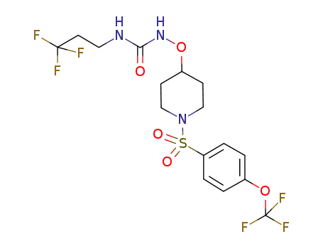 1-(1-(4-(trifluoromethoxy)phenylsulfonyl)piperidin-4-yloxy)-3-(3,3,3-trifluoropropyl)urea