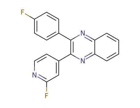 Molecular Structure of 1207531-76-7 (2-(4-fluorophenyl)-3-(2-fluoropyridin-4-yl)quinoxaline)