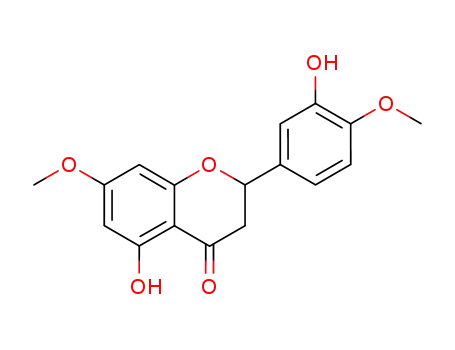 Molecular Structure of 5928-45-0 (4H-1-Benzopyran-4-one,
2,3-dihydro-5-hydroxy-2-(3-hydroxy-4-methoxyphenyl)-7-methoxy-)