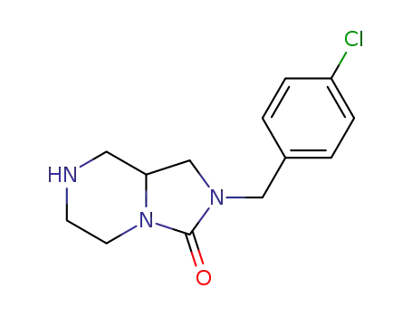 Molecular Structure of 1256815-12-9 (hexahydro-2-(4-chlorobenzyl)-imidazo[1,5-a]pyrazin-3-one)