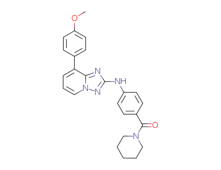 {4-[8-(4-methoxy-phenyl)-[1,2,4]triazolo[1,5-a]pyridin-2-ylamino]-phenyl}-piperidin-1-yl-methanone