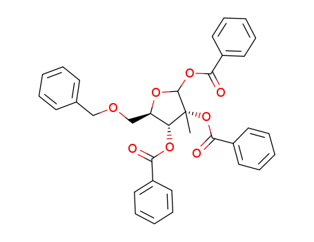 5-O-benzyl-1,2,3-tri-O-benzoyl-2-C-methyl-α,β-D-ribofuranose